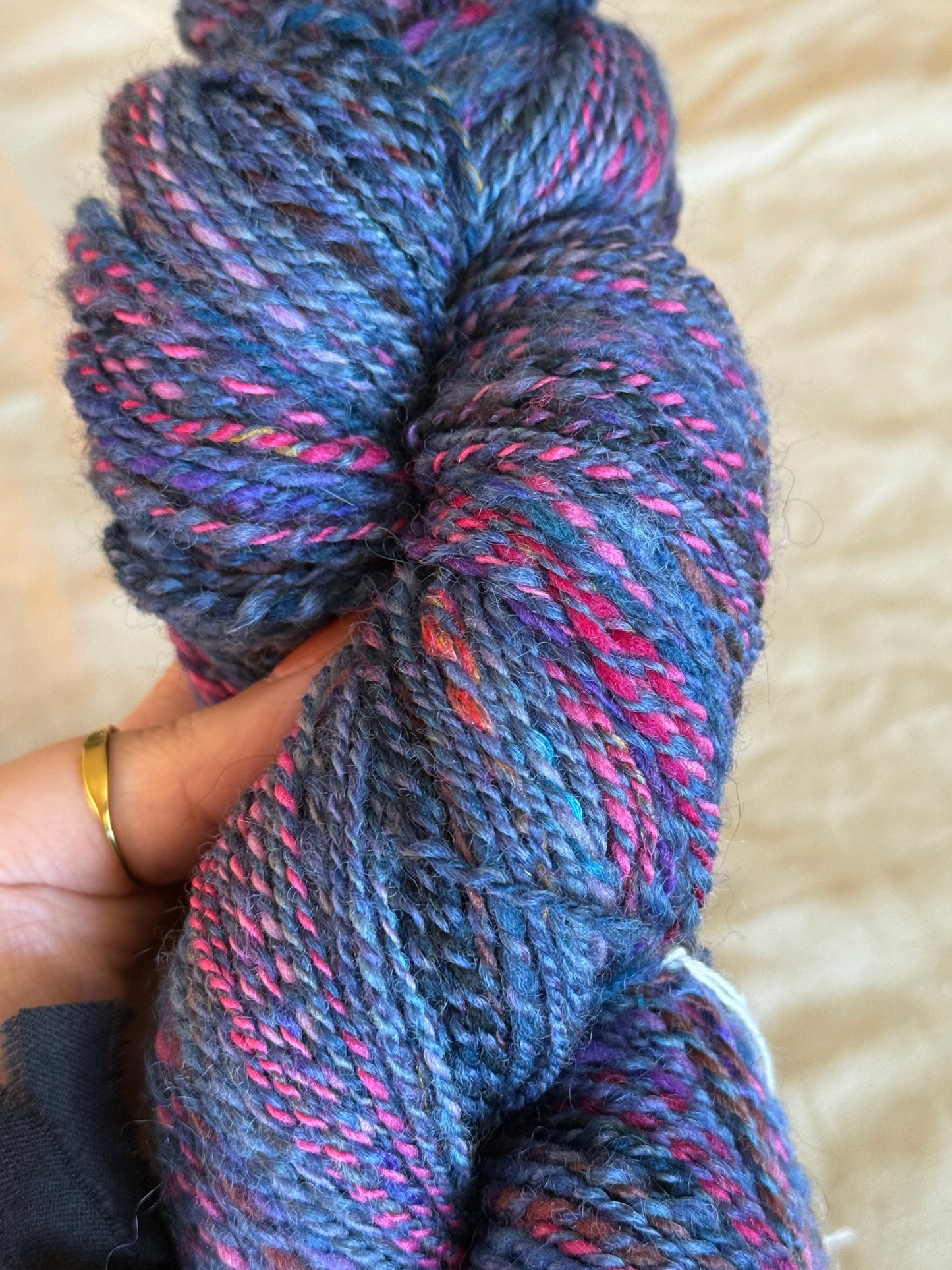 Spectral Loam — Targhee & Sari Silk Handspun